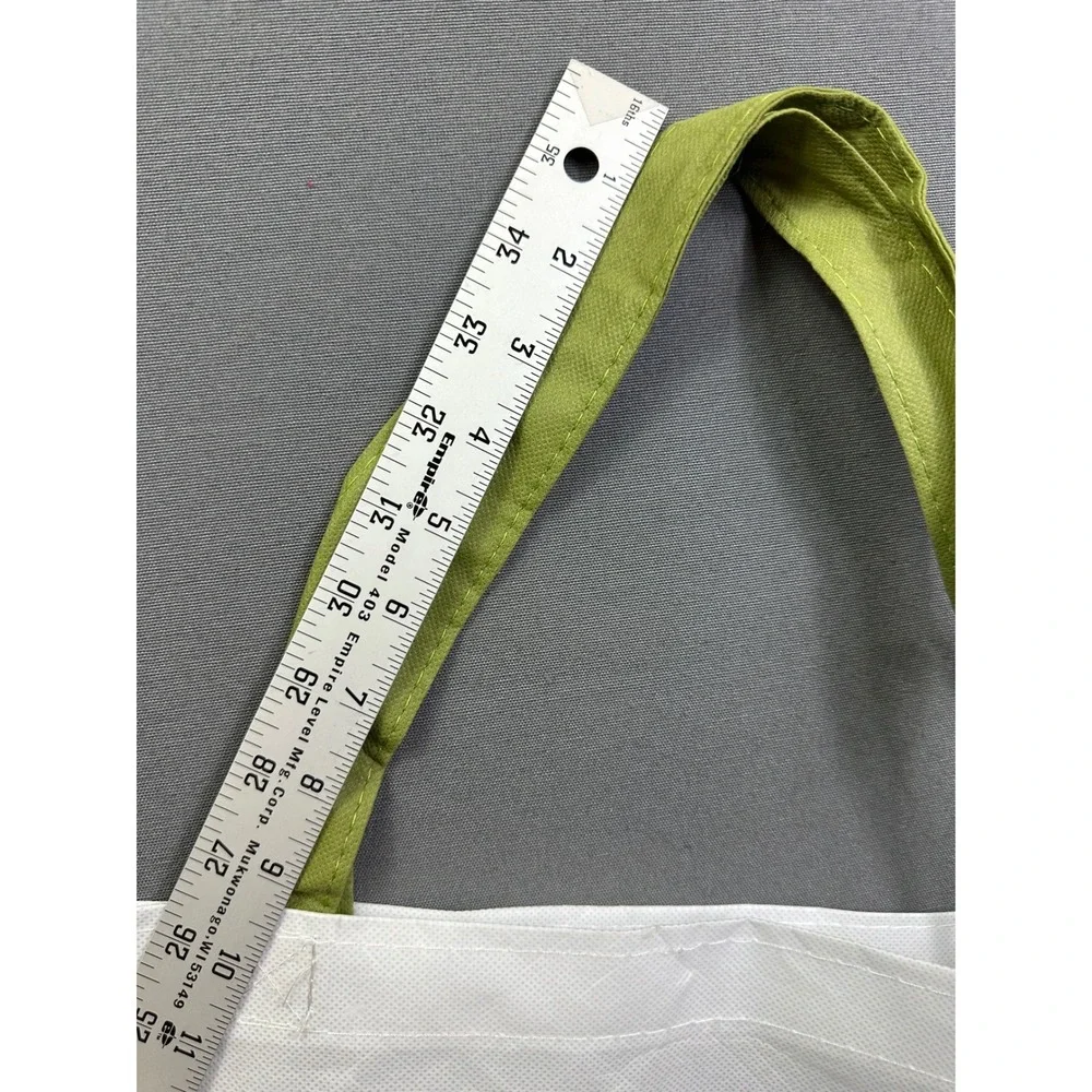 Panera Bread Catering Reusable Tote Bag White‎ Green Large Grocery Shopping Bag